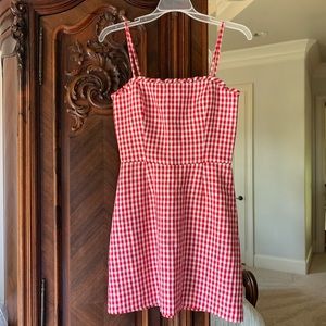 NEW Reformation Red & White Gingham Ava Dress